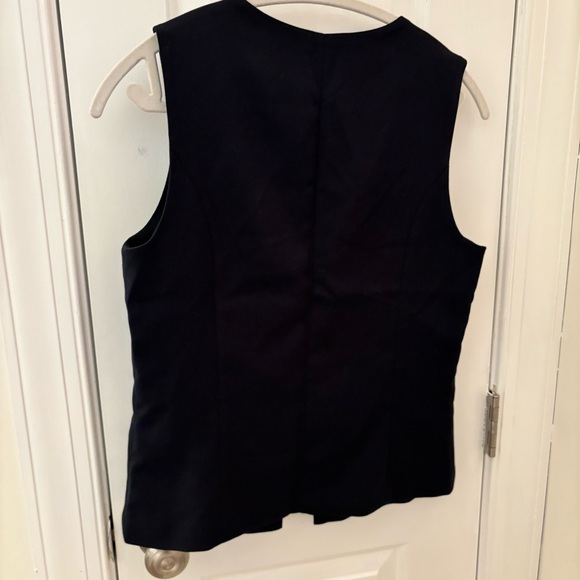 Abercrombie & Fitch Black Tie-Front Tailored Vest size S Preppy - Picture 10 of 11
